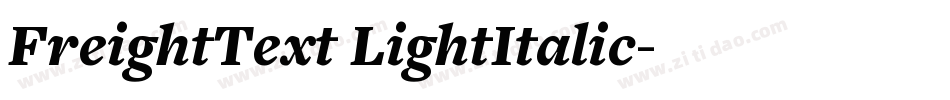 FreightText LightItalic字体转换